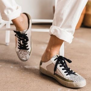 Shu Shop Polly Slip Ons - EUC, with Flat Socks